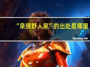 “泉傍野人家”的出处是哪里