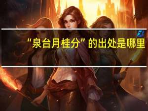 “泉台月桂分”的出处是哪里