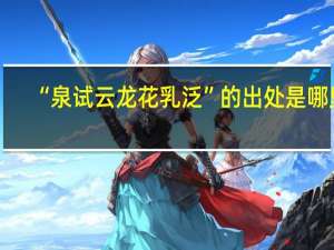 “泉试云龙花乳泛”的出处是哪里