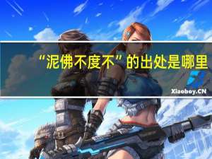 “泥佛不度不”的出处是哪里