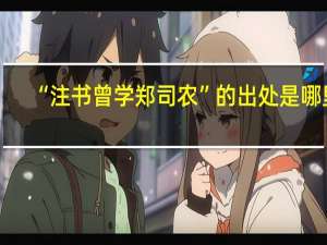 “注书曾学郑司农”的出处是哪里