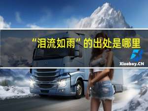 “泪流如雨”的出处是哪里