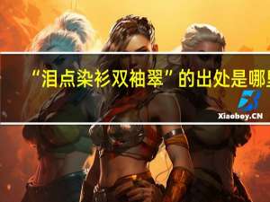“淚點染衫雙袖翠”的出處是哪里