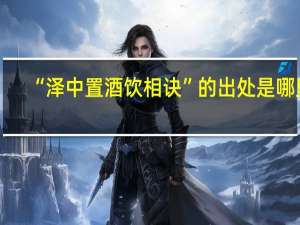 “泽中置酒饮相诀”的出处是哪里