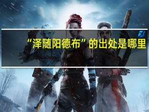 “泽随阳德布”的出处是哪里