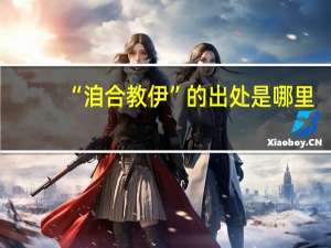 “洎合教伊”的出处是哪里