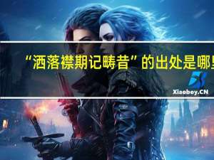 “洒落襟期记畴昔”的出处是哪里