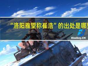 “洛阳雅望称崔浩”的出处是哪里