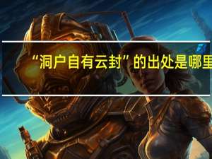 “洞户自有云封”的出处是哪里