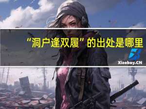“洞户逢双履”的出处是哪里