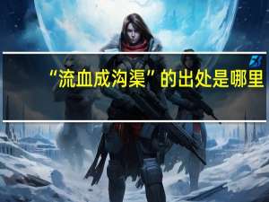 “流血成沟渠”的出处是哪里