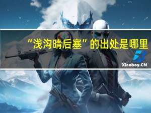 “浅沟晴后塞”的出处是哪里