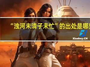 “浊河未清子未忙”的出处是哪里