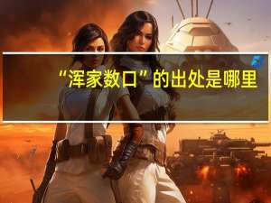 “浑家数口”的出处是哪里