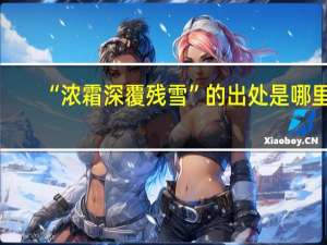 “浓霜深覆残雪”的出处是哪里