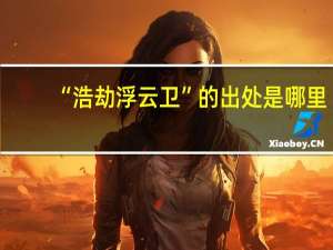 “浩劫浮云卫”的出处是哪里