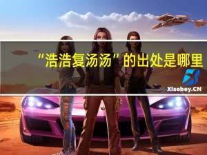 “浩浩复汤汤”的出处是哪里