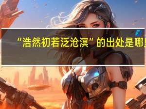 “浩然初若泛沧溟”的出处是哪里