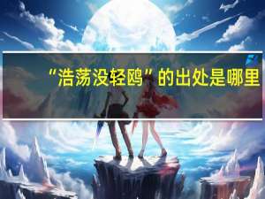 “浩荡没轻鸥”的出处是哪里