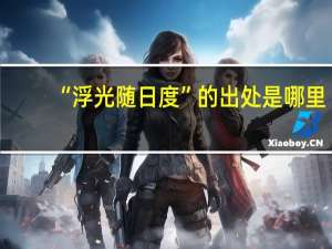 “浮光随日度”的出处是哪里