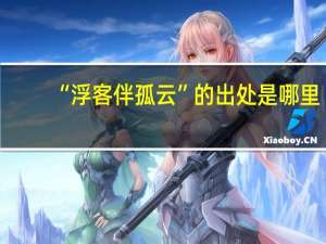 “浮客伴孤云”的出处是哪里