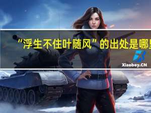 “浮生不住叶随风”的出处是哪里