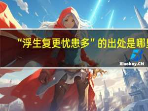 “浮生复更忧患多”的出处是哪里