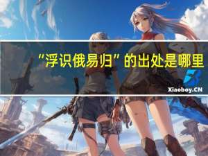 “浮识俄易归”的出处是哪里