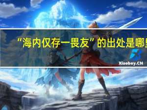 “海内仅存一畏友”的出处是哪里