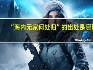 “海内无家何处归”的出处是哪里
