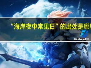 “海岸夜中常见日”的出处是哪里