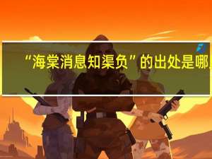 “海棠消息知渠负”的出处是哪里
