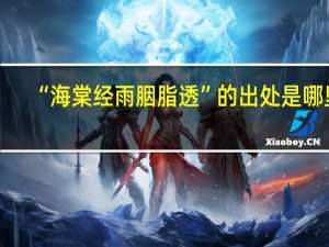 “海棠经雨胭脂透”的出处是哪里