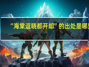 “海棠逗晓都开却”的出处是哪里