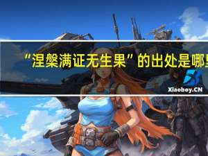 “涅槃满证无生果”的出处是哪里