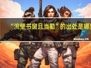 “涴壁书窗且当勤”的出处是哪里