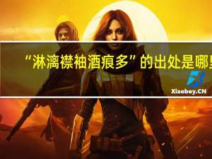 “淋漓襟袖酒痕多”的出处是哪里
