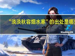 “淡淡秋容烟水寒”的出处是哪里