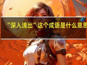 “深入浅出”这个成语是什么意思啊