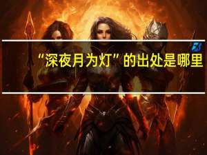 “深夜月为灯”的出处是哪里