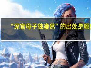 “深宫母子独凄然”的出处是哪里