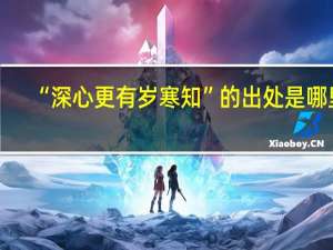 “深心更有岁寒知”的出处是哪里