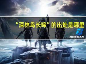 “深林鸟长啼”的出处是哪里