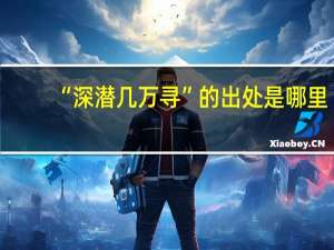 “深潜几万寻”的出处是哪里