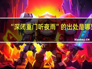 “深闭重门听夜雨”的出处是哪里