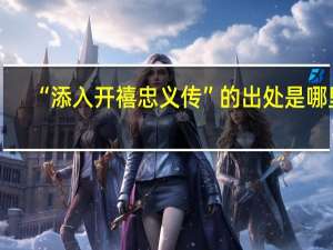 “添入开禧忠义传”的出处是哪里