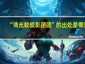 “清光皎皎影团团”的出处是哪里
