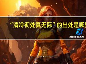 “清冷彻处真无际”的出处是哪里