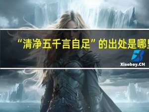 “清净五千言自足”的出处是哪里