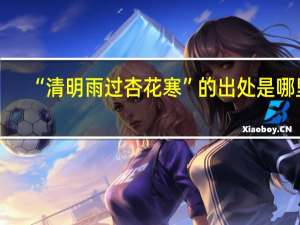 “清明雨过杏花寒”的出处是哪里